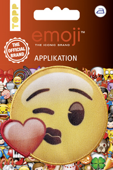Applikation Emoji Kuss mit Herz